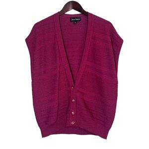 VTG 1970s James Kenrob Sweater Vest Button Front Pants Set Sz XL USA Union Made